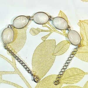 Southwest Style Silver plated Bracelets Quartz Gemstone Adjustable